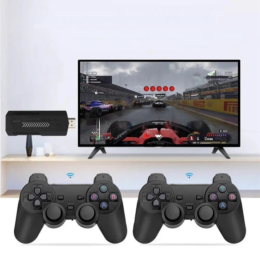 Game Stick 4K HD : 58000 jeux rétro 4K. Manettes sans fil - L'atelier Rétro