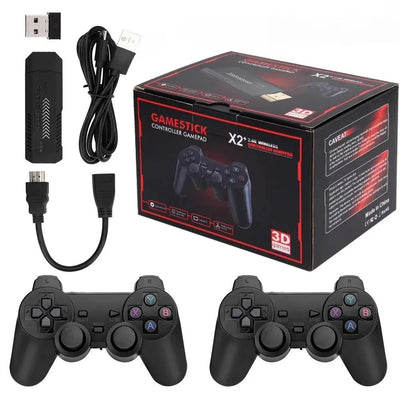 Game Stick 4K HD : 58000 jeux rétro 4K. Manettes sans fil - L'atelier Rétro